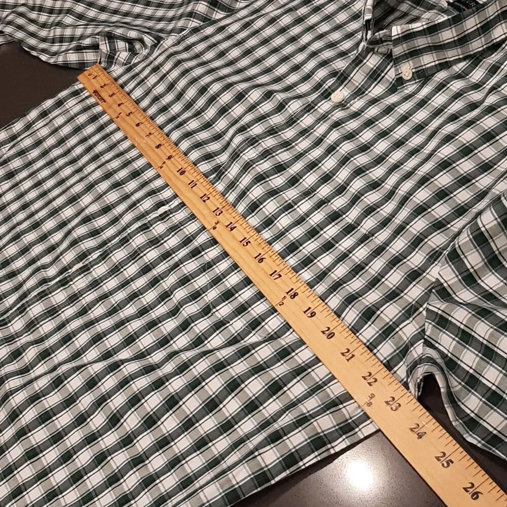 J. Crew Performance Green Checkered Button Down Shirt